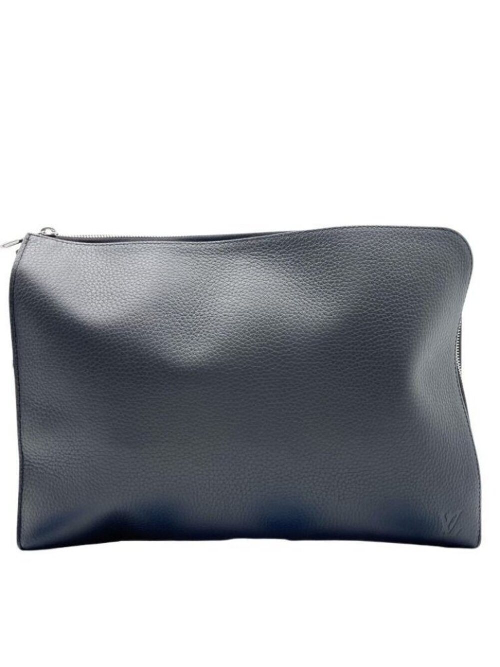 Louis Vuitton Clutch Pochette Jules GM Noir Taurillon Leather Silver